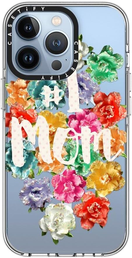 CASETiFY Clear iPhone 13 Pro Case [Not Yellowing / 6.6 ft. 3X Military Grade Drop Protection/Compatible with Magsafe] - #1 Mom - Clear