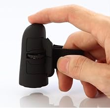 Mini Finger Mouse,Small Bluetooth Finger Ring Mouse Handheld Pocket Ring Mice Ergonomic Portable Wearable Optical Remote Control Mice for Office Home Gaming Computer Laptop Tablet Smartphone-Black - Image 1