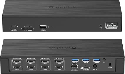 WAVLINK DisplayLink Laptop Docking Station Quad Monitor 4K@60Hz for MacBook - Image 4