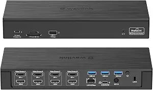 WAVLINK DisplayLink Laptop Docking Station Quad Monitor 4K@60Hz for MacBook - Image 1