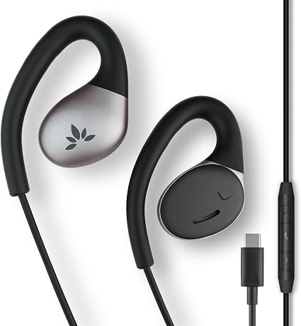 Avantree Resolve – USB-C Wired Open-Ear Earbuds w/Mic & Over-Ear Hook