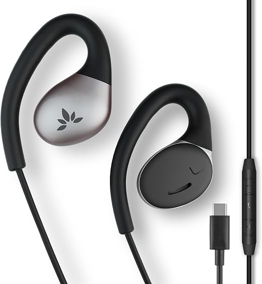 Avantree Resolve – USB-C Wired Open-Ear Earbuds w/Mic & Over-Ear Hook