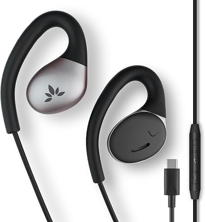 Avantree Resolve – USB-C Wired Open-Ear Earbuds w/Mic & Over-Ear Hook