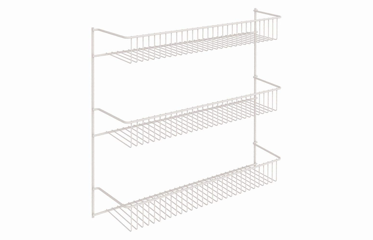 ClosetMaid 3-Tier Hanging Wall Mounted Metal Rack for Spices, Shelf Storage, Pantry Organization, Laundry, Kitchen, Bathroom, White, 8022
