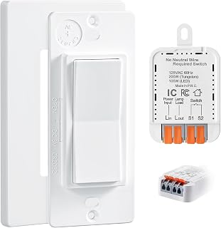 SURAIELEC 3-Way Wireless Light Switch Receiver Kit, No Neutral Wire Needed - Image 1