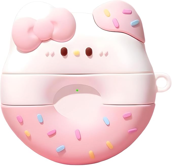 Compatible with Airpods Pro 2nd Generation Case 2022, Cute AirPods Pro 2 Case Cartoon, Kawaii Soft Silicone Protective Cover for Apple New Airpods Pro2 for Men Women (Cat Donut)