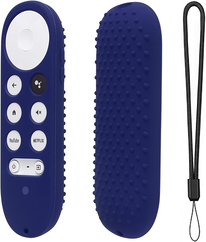 Silicone Case for Chromecast with Google TV 2020 Voice Remote Protective Cover for 2020 Chromecast Voice Remote (Midnight Blue)