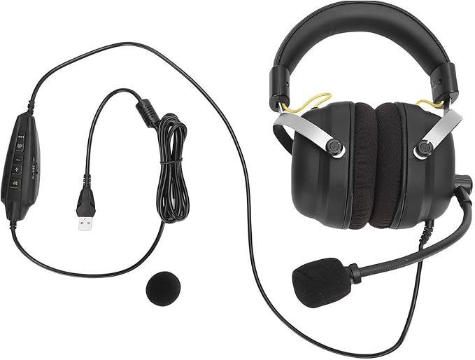 7.1 Surround Sound Gaming Headset Stereo Subwoofer for Computer Laptop, Wired USB Gaming Headphone with Mic for Play Games
