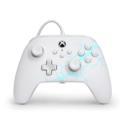 PowerA Advantage Wired Controller for Xbox Series X|S - Arctic Ice, gamepad, hall effect thumbsticks, gaming controller, USB-C, Works with Xbox One, Officially Licensed