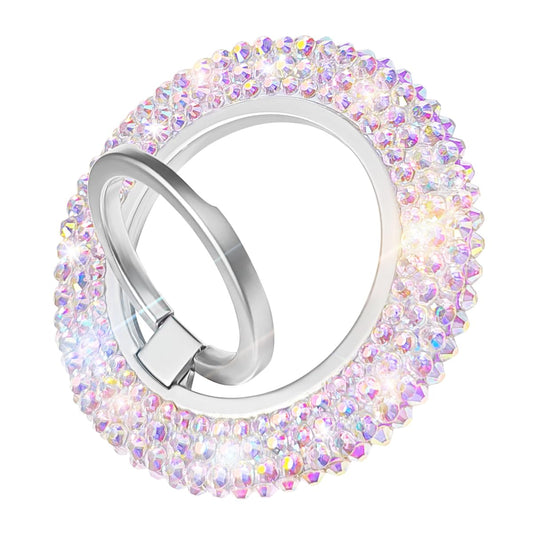 Bling Magnetic Cell Phone Ring Holder Grip ，Glitter Sparkle Magnet Finger Phone Ring Grip Stand Holder Compatible with iPhone 16 15 14 Plus 13 12, Pro, Pro Max