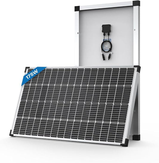 ACOPOWER Solar Panel 175Watt 12 Volt,Monocrystalline High-Efficiency 175 Watt PV Module Power Charger for RV Caravan Marine Camper Rooftop Farm Battery and Other Off-Grid Applications