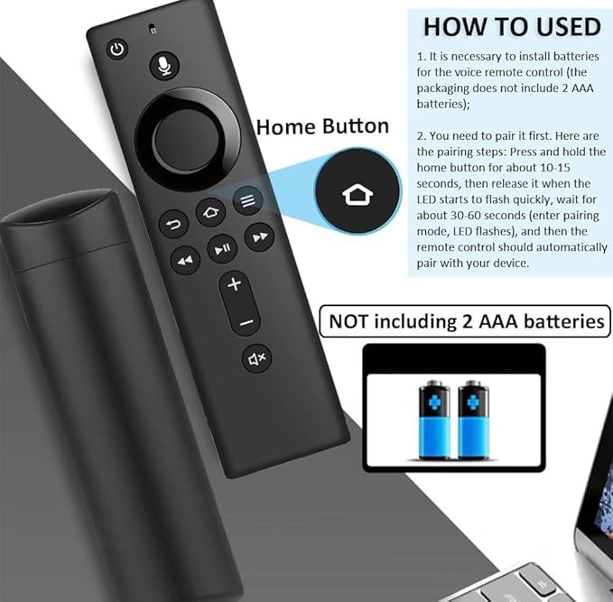 Voice Remote Replacement Stick TV 3rd Gen L5B83H, Compatible for 2nd/ 3rd Gen Smart TVs Stick, Fit for TVs Cube 1st Gen/Later, Stick Lite/4K Max/Bundle 2nd Gen and Later
