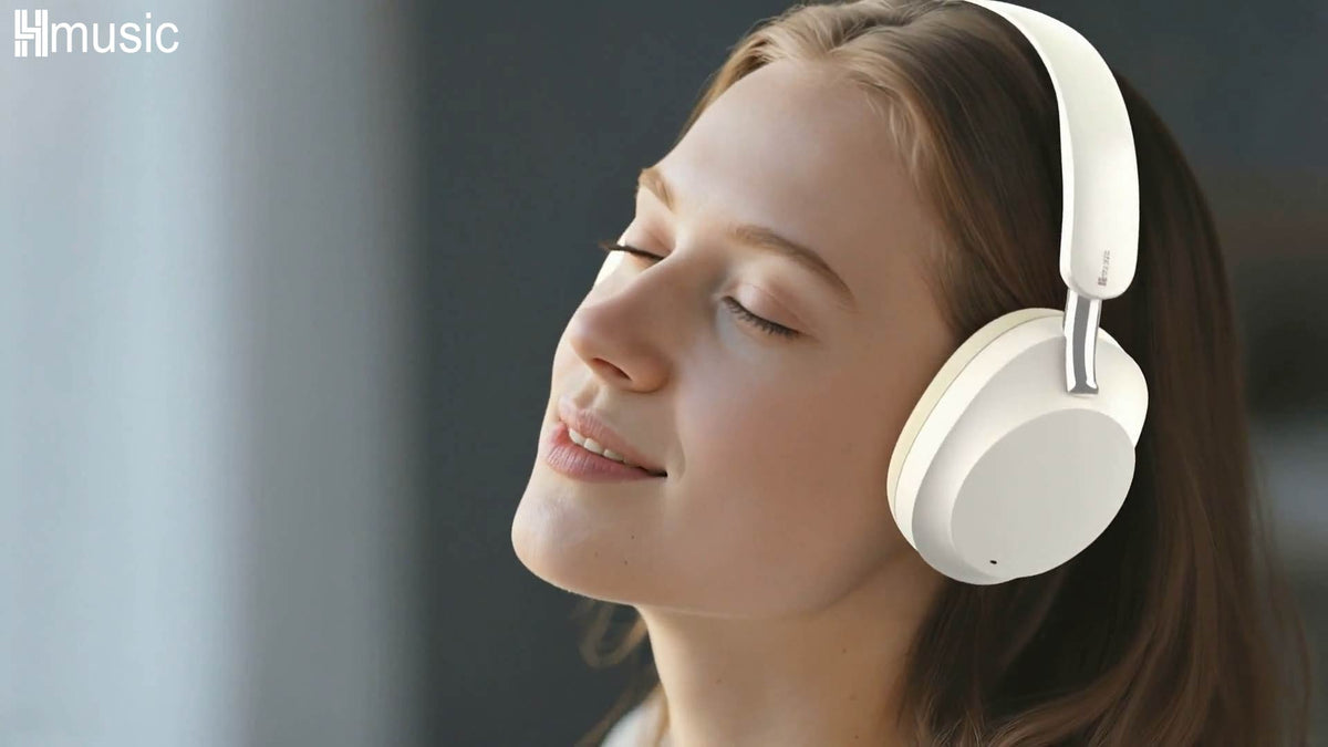 Hmusic MS04 Bluetooth Headphones Active Noise Cancelling Over Ear Headphone