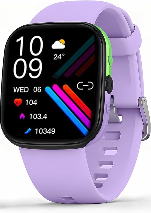 Smart Watch with Bluetooth Calls 1.83 inch Health Fitness Tracker Heart Rate Blood Pressure SpO2 Sleep Monitor 100 Plus Sports Modes IP68 Waterproof for Men Women Purple