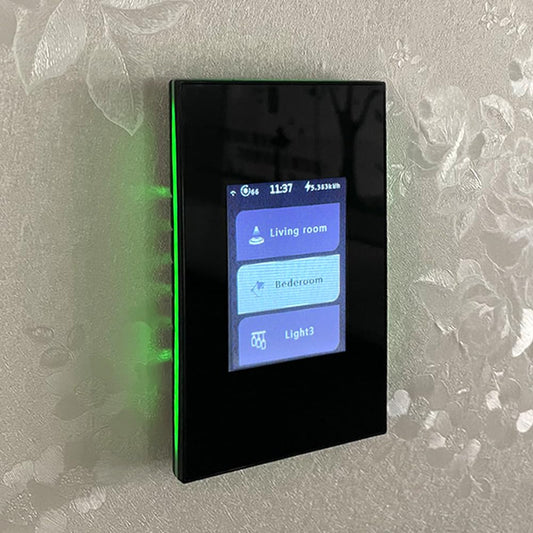 LANBON Smart Light Switch,1/2/3 Gang,3 Way for Whole House, LCD Magic Panel by WiFi Mesh Never be Offline, 2.4G Wi-Fi Smart Switch Compatible with Alexa&Google Home, Neutral Wire Required,L8-HS-Black