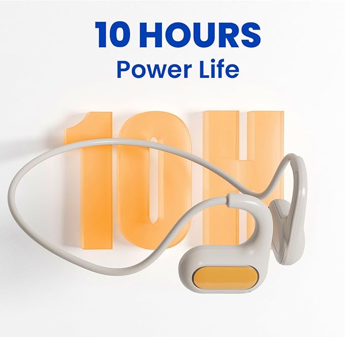 85dB Volume-Limited Kids Headphones, Wireless Bluetooth 5.2 Open-Ear Air Conduction Headphones, Lightweight Stereo Sound with Mic, 10H Playtime, USB Charging, Safe for School, Travel & Outdoor - White