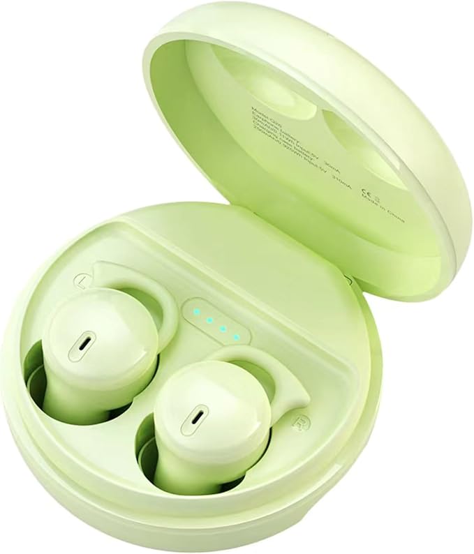 Invisible Sleep Headphones,Sleep Earbuds for Side Sleepers,Small Comfortable Noise Blocking Sleep Earphones, Bluetooth 5.3 Wireless Open Ear Headphones for Sleeping,Driving,Hiking,Cycling - Green
