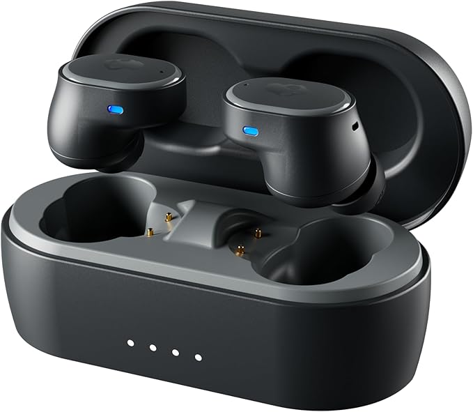 Skullcandy Sesh ANC XT Wireless Earbuds, Bluetooth Headphones, Noise Cancelling, Up to 46 Hours Battery with Charging Case, Sweat and Water Resistant, Microphone for iPhone Android - True Black