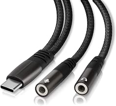 LecLooc USB C Microphone Adapter, USB C to 3.5mm Combo 3.5mm Hi Fi Audio & Mic Jack Splitter Compatible with iPhone 16 15 Pro Max/15 Pro/15 Plus,iPad Pro/Air, MacBook, Pixel 9 8 7, Galaxy S24 23 S22