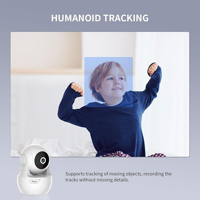N_EYE WiFi Security Home Camera，Baby Monitor Wireless IP Camera with Night Vision Two Way Audio Cloud Storage， Supports 5G WiFi，up to 128GB（White） Indoor Camera