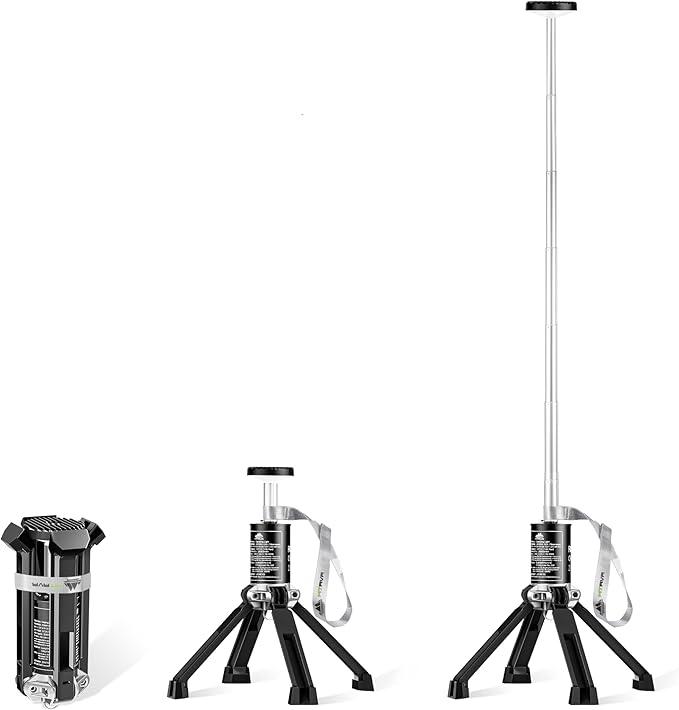 Telescopic Camping Light — Rechargeable Outdoor Lantern with Long Runtime, Adjustable Height, Stable Aluminum Design for Camping, Emergency & Night Use
