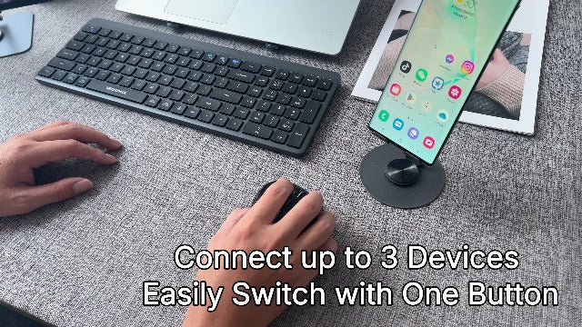 Bluetooth Wireless Mouse Ergonomic Vertical for Laptop Computer Macbook iPad Tablet Rechargeable Silent Click USB Carpal Tunnel Right Hand Compatible with Windows iOS Mac OS Android Black - Image 8