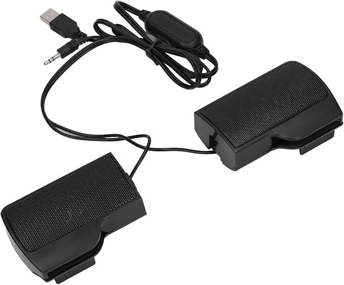 Zerodis Laptop Speakers, USB Powered Wired Monitor Soundbar Stereo Sound with Screen Clip USB Powered Mini Computer Speaker for Monitor Notebook Tablets TV