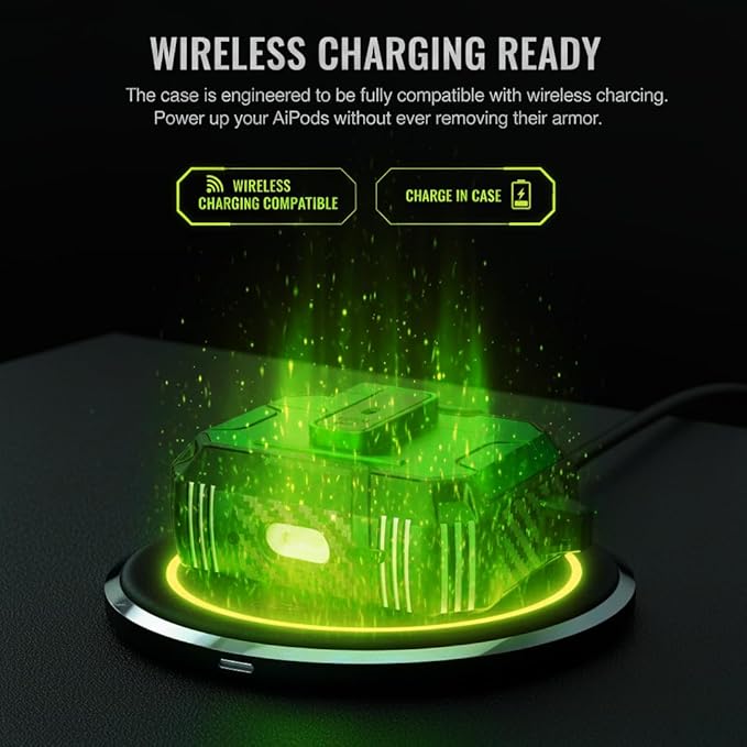 for AirPods Pro 3 Case, Secure Lock Magnetic Lid Cover with Keychain, Military Grade Shockproof Protective Case for Airpods Pro 3rd Generation, Wireless Charging & Front LED Visible, Green