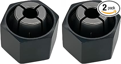 (2 Pack) 1/4" Router Collet 6.35mm For Dewalt DW621 DW616 DW618 Router