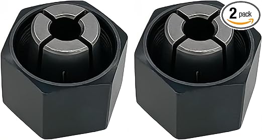 (2 Pack) 1/4" Router Collet 6.35mm For Dewalt DW621 DW616 DW618 Router