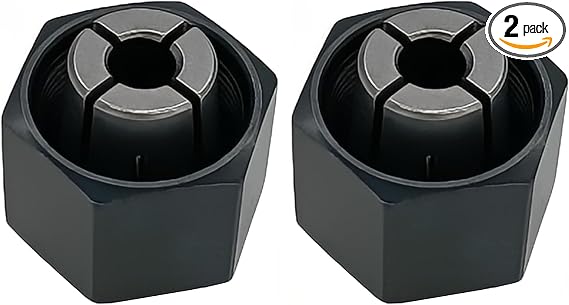(2 Pack) 1/4" Router Collet 6.35mm For Dewalt DW621 DW616 DW618 Router