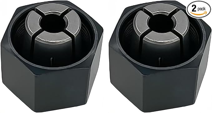 (2 Pack) 1/4" Router Collet 6.35mm For Dewalt DW621 DW616 DW618 Router