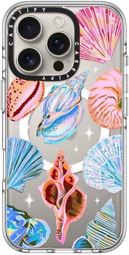CASETiFY Clear iPhone 16 Pro Case [Not Yellowing / 6.6 ft. 3X Military Grade Drop Protection/Magsafe] - Seashell - Clear