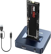ACASIS 10Gbps M.2 NVMe & SATA SSD to USB Docking Station, NVMe Reader Gray