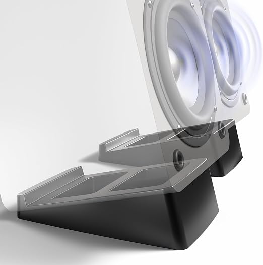 VIVO Black Small 4 x 6 in Desktop Speaker Stands, 2 Pack, STAND-SP2A-S