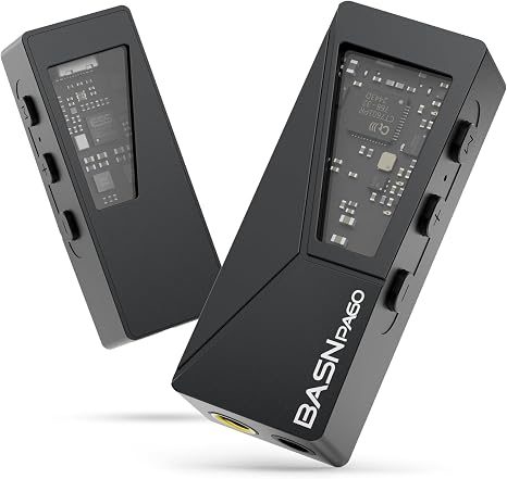 BASN PA60 Portable USB-C Headphone Amplifier,Mini Decoder DAC Dongle,Black