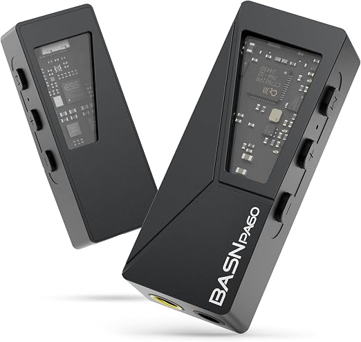 BASN PA60 Portable USB-C Headphone Amplifier,Mini Decoder DAC Dongle,Black