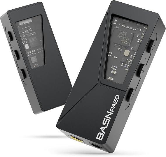 BASN PA60 Portable USB-C Headphone Amplifier,Mini Decoder DAC Dongle,Black