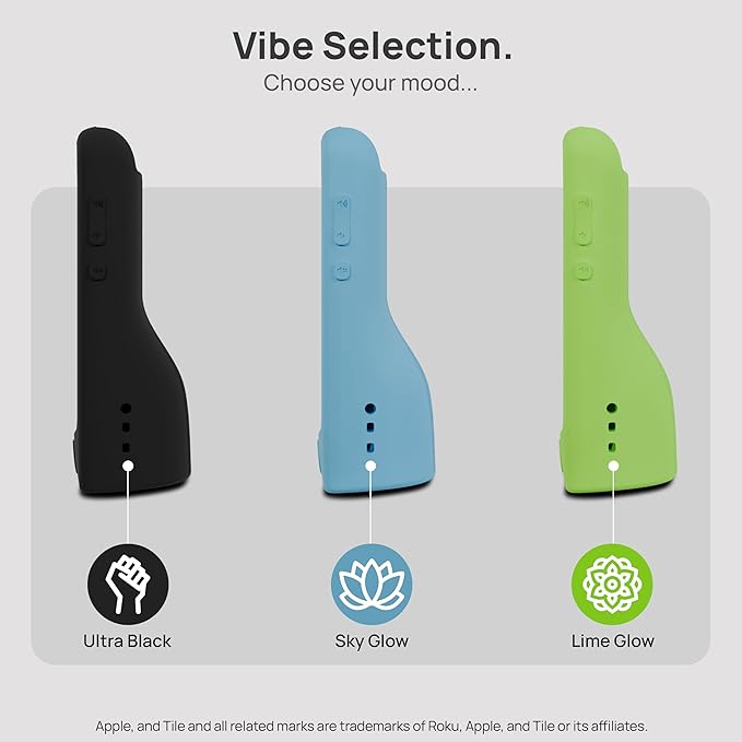 GripStand™ Roku Voice Remote Cover: Stand Up Design, Enhanced Grip, Silicone Case: Fits TV Streaming Stick Plus 2025 4K/HD/HDR, Compatible with AirTag and TileMate, 2 Pack Lime + Sky Glow by 73&Sunny