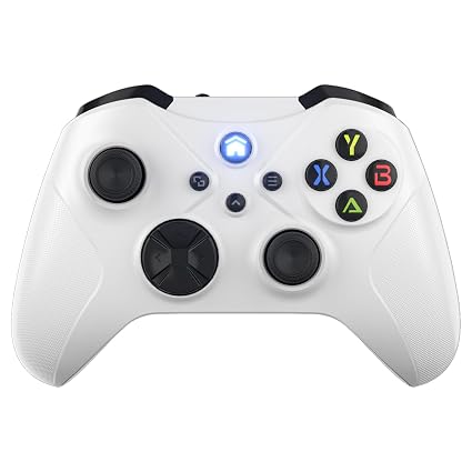 Xexvyrin Wireless for X-Box Controller, Compatible with X-box One X|S, Series PC, Edition Custom Controller 6-Axis Motion Control 3.5mm Audio Jack Dual Vibration Macro Function Turbo（Classic White）