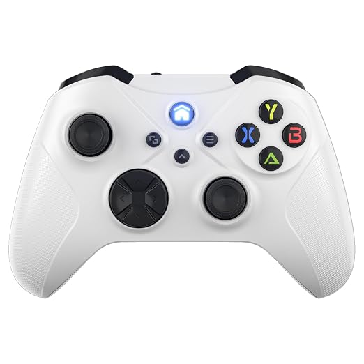 Xexvyrin Wireless for X-Box Controller, Compatible with X-box One X|S, Series PC, Edition Custom Controller 6-Axis Motion Control 3.5mm Audio Jack Dual Vibration Macro Function Turbo（Classic White）