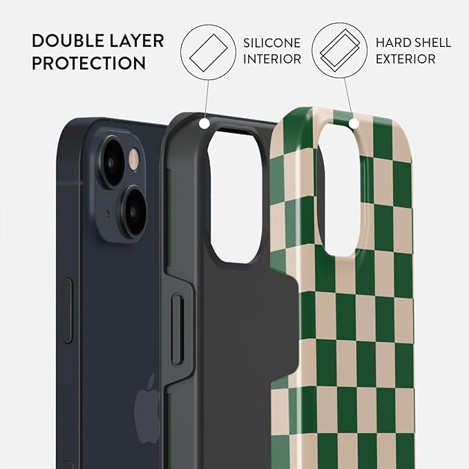 BURGA Phone Case for iPhone 15 - Cute, Trendy, Aesthetic, Pattern Phone Cover, Hard Shell Protection - fits Apple iPhone 15 Case for Women and Men