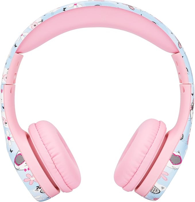 Snug Play+ Kids Headphones – Volume Limited 93dB for Safe Listening – Foldable, Durable Headphones for Toddlers, Boys & Girls – Tangle-Free Cord – Ideal for Travel, School, Tablets - Kitty