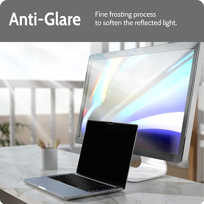 Magnetic Privacy Screen for MacBook Pro 16 Inch (2021-2026, M1, M2, M3, M4, M5), 16inch Removable Matte Anti Blue Light Glare Private Filter Protector for Mac Pro 16.2" Laptop