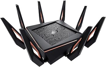 ASUS ROG Rapture WiFi 6 Gaming Router (GT-AX11000) - Tri-Band 10 Gigabit Wireless Router, 1.8GHz Quad-Core CPU, WTFast, 2.5G Port, AiMesh Compatible, Included Lifetime Internet Security, Aura RGB
