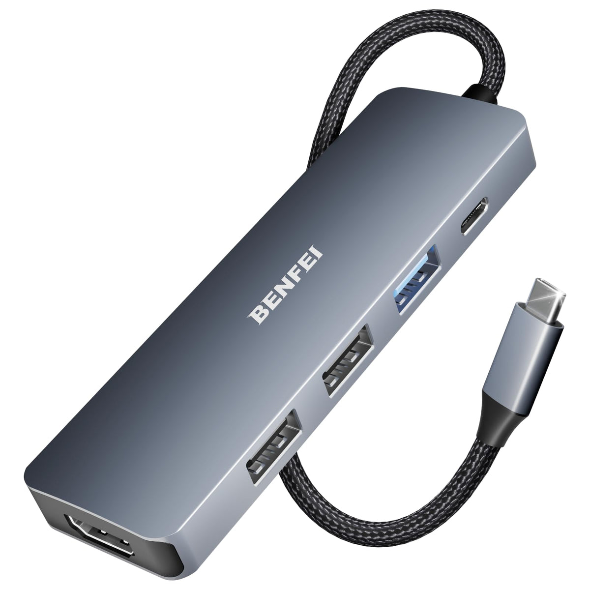 BENFEI USB C Hub 5-in-1 with 4K HDMI(Certified), 100 | Charging & Powe - Image 1