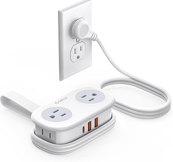 ORICO PD 20W USB-C Travel Power Strip with 4 AC Outlets 3 USB Ports