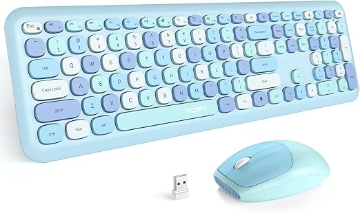 MOFII Wireless Keyboard and Mouse Combo Silent, Slim Compact 2.4G USB Full Size, Cute 110 Keys Keyboard for PC, Notebook, MacBook, Tablet, Laptop, Windows System - Image 6