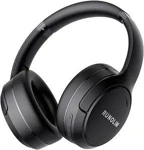 RUNOLIM Active Noise Cancelling Headphones, Wireless Bluetooth Over Ear