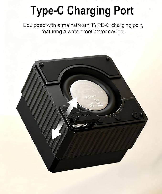 Portable Bluetooth Speakers, IPX6 Waterproof Wireless Outdoor Small Speaker with 24H Playtime, HD Stereo Bass, Bluetooth 5.3, Electronics for Home, Shower, Outdoors, Travel